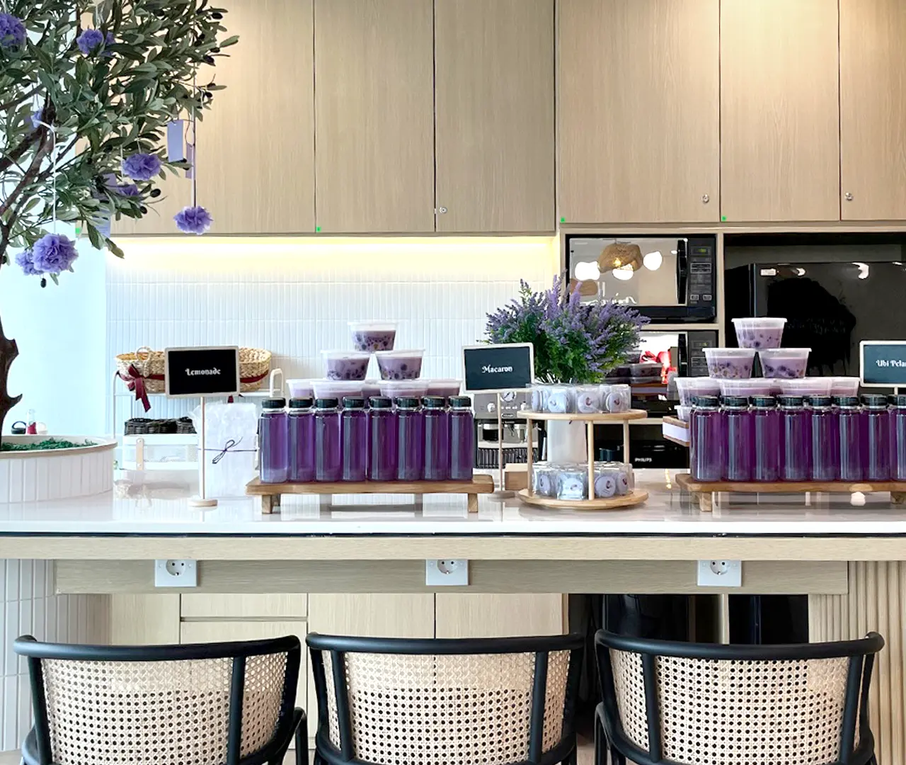 Modern pantry with drinks and snacks